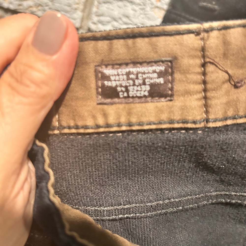 Black Brown 1826 Mens Black Corduroy Pants W33 L32 Straight Leg Cotton Stretch - Picture 8 of 9